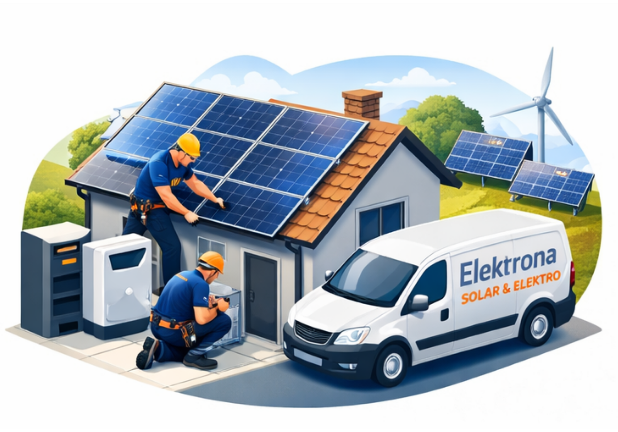 Photovoltaikanlage auf gewerblichem Dach – Elektrona GmbH Duisburg